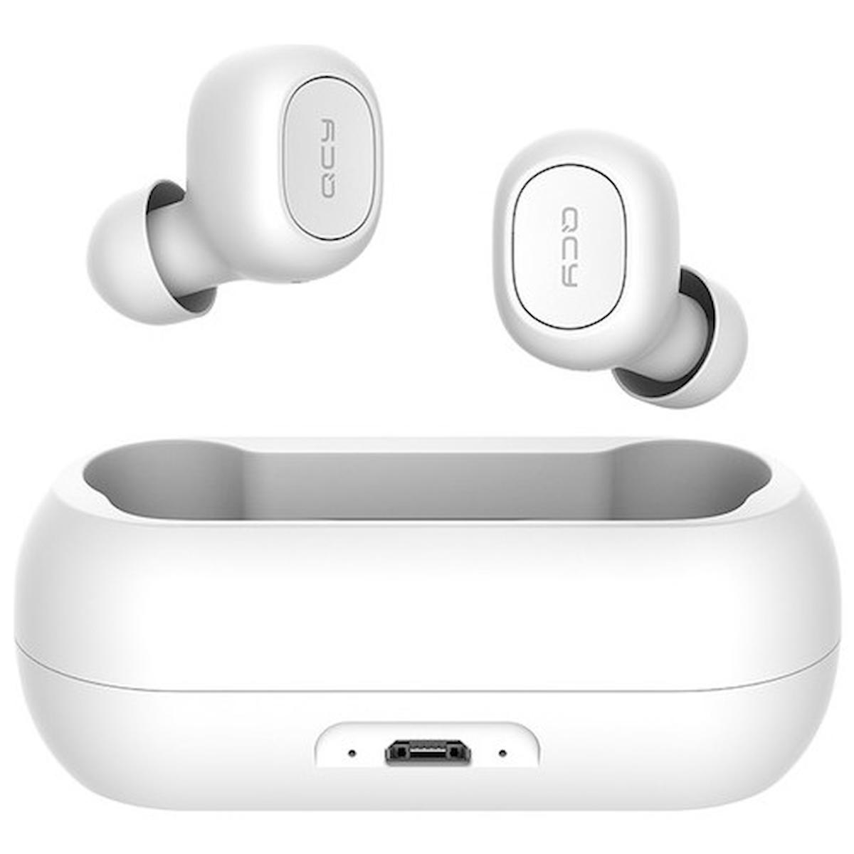 QCY T1C Su Geçirmez 5.0 Gürültü Önleyici Kablosuz Kulak İçi Bluetooth Kulaklık Beyaz