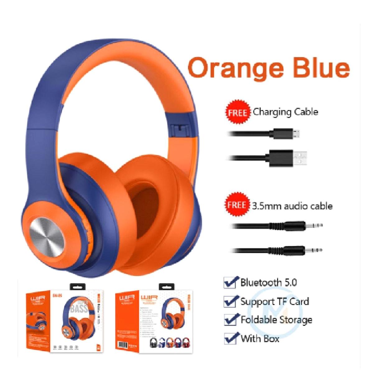 Artwork Sn-85 5.1 Gürültü Önleyici Kulak Üstü Bluetooth Kulaklık Mavi