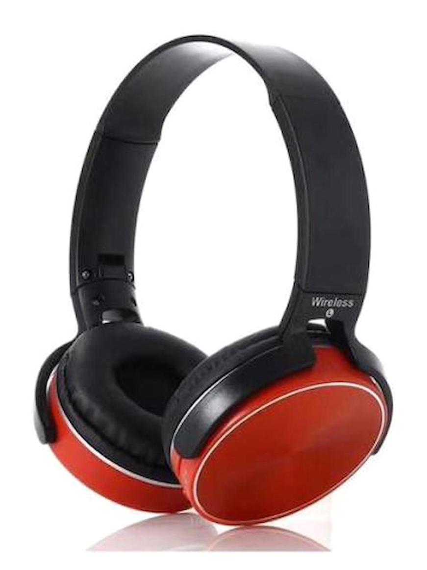 Polhammobile 5.0 Kablosuz Kulak Üstü Bluetooth Kulaklık Kırmızı
