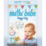 Mutlu Bebe Happy Baby 6 Numara Organik Cırtlı Bebek Bezi 16 Adet