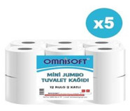 Omnisoft Mini Jumbo 2 Katlı 5x12'li Rulo Tuvalet Kağıdı