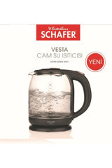Schafer Vesta Cam 1.8 lt 2000 W Işıklı Klasik Şeffaf Kettle