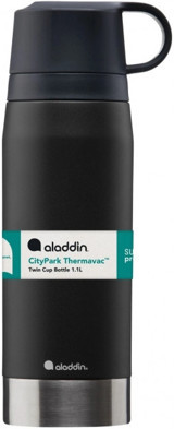 Aladdin CityPark Twin Cup Thermavac Paslanmaz Çelik 1.1 lt Outdoor Termos Siyah