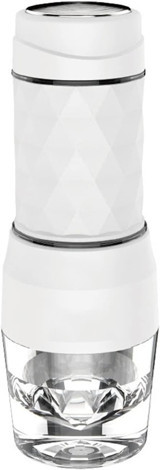 Vvhuda Plastik Filtreli Termoslu 0.2 L Hazne Kapasiteli 1 Fincan Mini Beyaz Filtre Kahve Makinesi