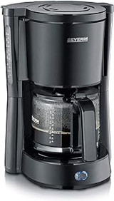 Severın KA 9554 Paslanmaz Çelik Filtreli Karaf 1.25 L Hazne Kapasiteli 10 Fincan 1000 W Siyah Filtre Kahve Makinesi