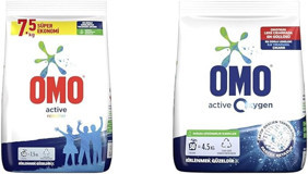 Omo Active Oksijen Renkliler ve Beyazlar İçin 80 Yıkama Toz Deterjan 7.5 kg + 4.5 kg