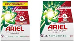 Ariel Oxi Extra Hijyen Renkliler ve Beyazlar İçin 66 Yıkama Toz Deterjan 10 kg
