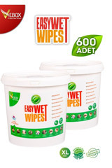 Vebox Easy Wet Wipes Büyülü Bahçe Kova Eko 300 Yaprak 2'li Paket Islak Mendil