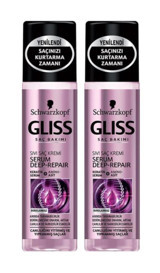 Gliss Deep Repair Onarıcı Canlandırıcı Amino Asit Keratin Kadın Saç Kremi 2 x 200 ml