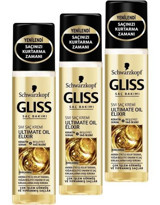 Gliss Ultimate Oil Elixir Besleyici Amino Asit Argan Yağı Kadın Saç Kremi 3 x 200 ml