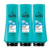 Gliss Million Gloss Canlandırıcı Parlaklık Veren Lipid Kompleksi Mikro Yağlar Kadın Saç Kremi 3 x 360 ml