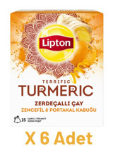 Lipton Portakal Kabuğu - Zencefil - Zerdeçal Bitki Çayı 6 x 15 adet