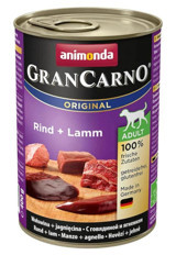Animonda Gran Carno Kuzu-Sığır Etli Yaş Köpek Maması 400 gr