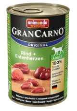 Animonda Gran Carno Ördek Yüreği-Sığır Etli Yetişkin Yaş Köpek Maması 400 gr