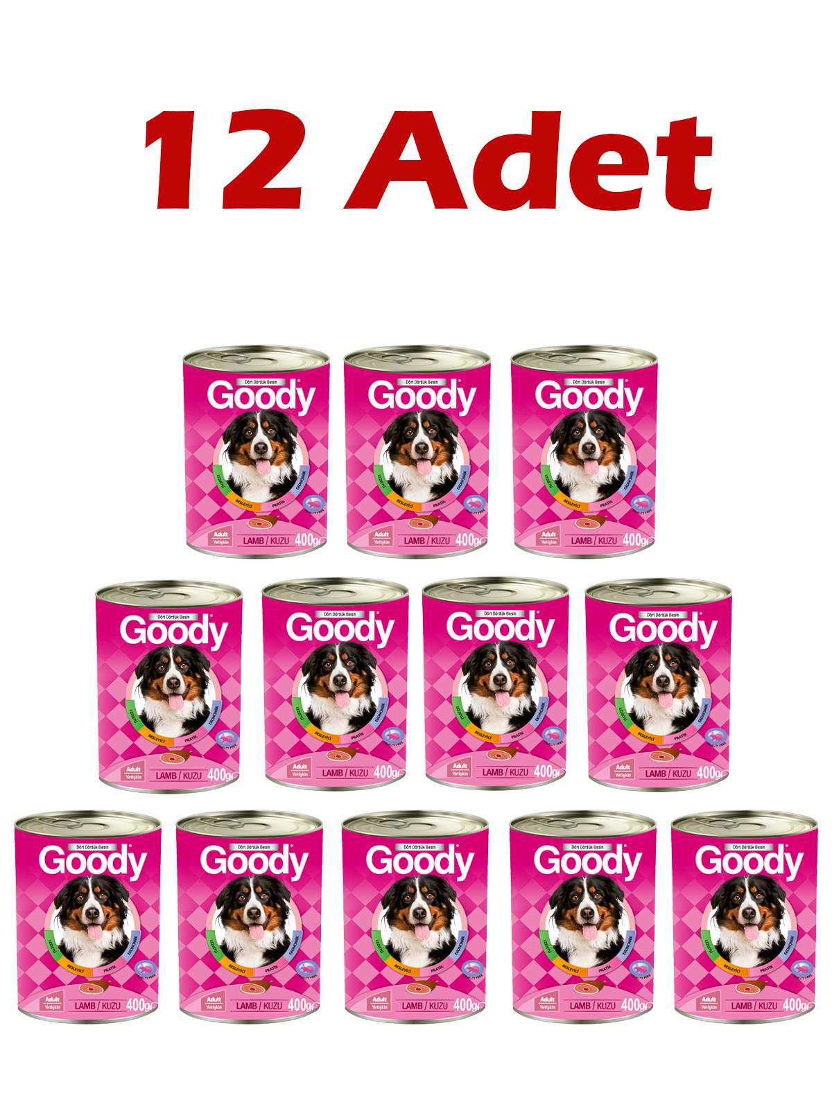 Goody Kuzu Etli Yetişkin Yaş Köpek Maması 400 gr 12'li