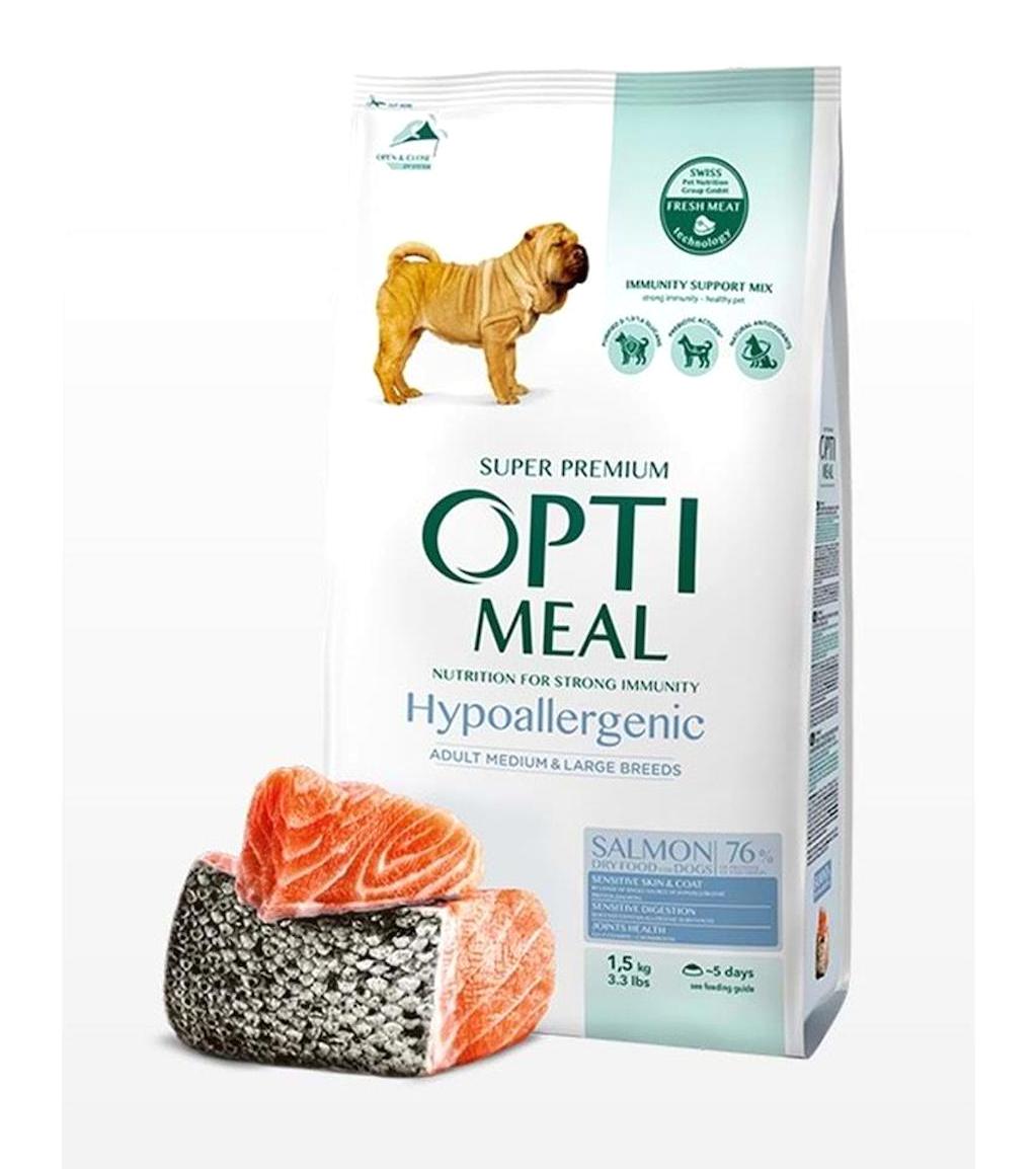 Optimeal Hypoallergenic Somonlu Yetişkin Yaş Köpek Maması 1.5 kg