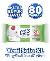 Solo Tüm Yüzeyler XL 80 Yaprak Paket Islak Havlu