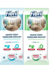 Fibril Karma 50 Yaprak 2'li Paket Islak Temizlik Mendili