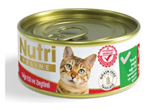 Nutri Feline Sığır Eti Yetişkin Yaş Kedi Maması 24x85 gr