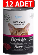 Eco Natura Pet Premium Quality Biftekli Yetişkin Yaş Kedi Maması 12x400 gr