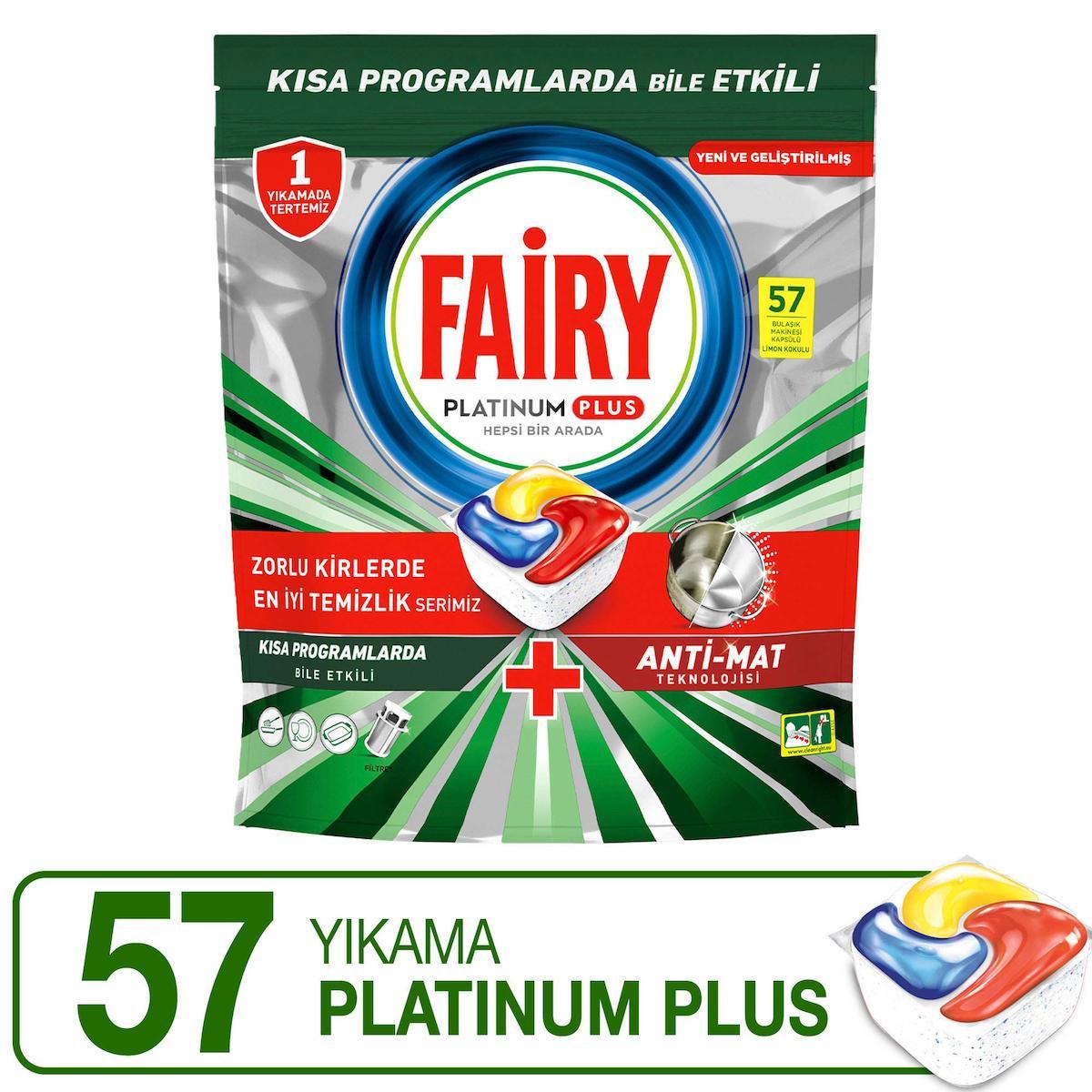 Fairy Platinum Plus Tablet Bulaşık Makinesi Deterjanı 57 Adet