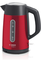 Bosch TWK4P434 DesingLine Çelik 1.7 lt 2400 W Işıklı Modern Kırmızı Kettle
