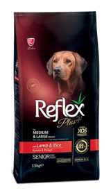Reflex Plus Kuzu Etli Büyük Irk Yaşlı Kuru Köpek Maması 15 kg