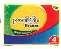Pozitif Hygiene Endüstriyel Tip Bulaşık Süngeri 4x4'lü