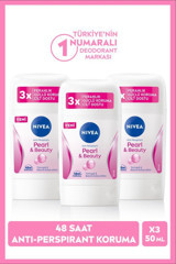 Nivea Pearl & Beauty Stick Kadın Deodorant 3x50 ml