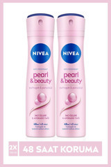 Nivea Pearl&Beauty Antiperspirant Sprey Kadın Deodorant 2x150 ml