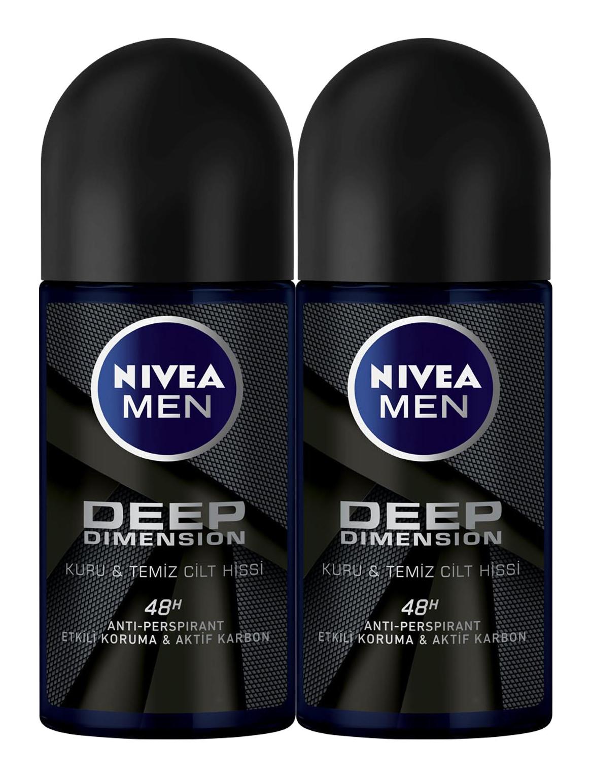 Nivea Deep Dimension Antiperspirant Roll-On Erkek Deodorant 2x50 ml