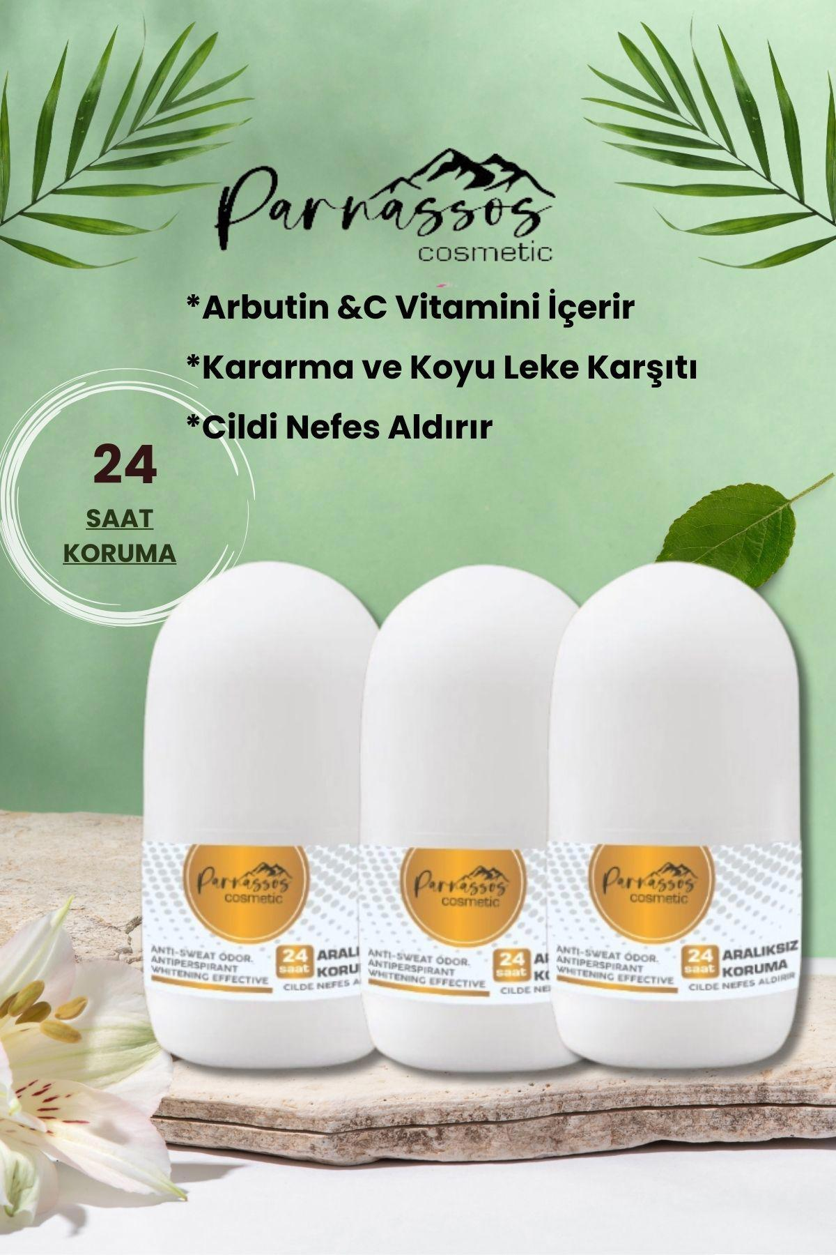 Parnassos Cosmetic Vitamin C-Arbutin Roll-On Unisex Deodorant 3x50 ml