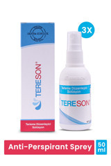 Tereson Antiperspirant Sprey Unisex Deodorant 3x50 ml