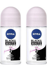 Nivea Black&White Invisible Clear Roll-On Kadın Deodorant 2x50 ml