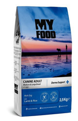 My Food Kuzu Etli Pirinçli Orta Irk Yetişkin Kuru Köpek Maması 2.5 kg