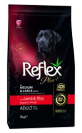 Reflex Plus Kuzu Etli Büyük Irk Yetişkin Kuru Köpek Maması 3 kg