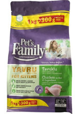 Pet's Family Premium Tavuklu Yavru Kuru Kedi Maması 1.3 kg