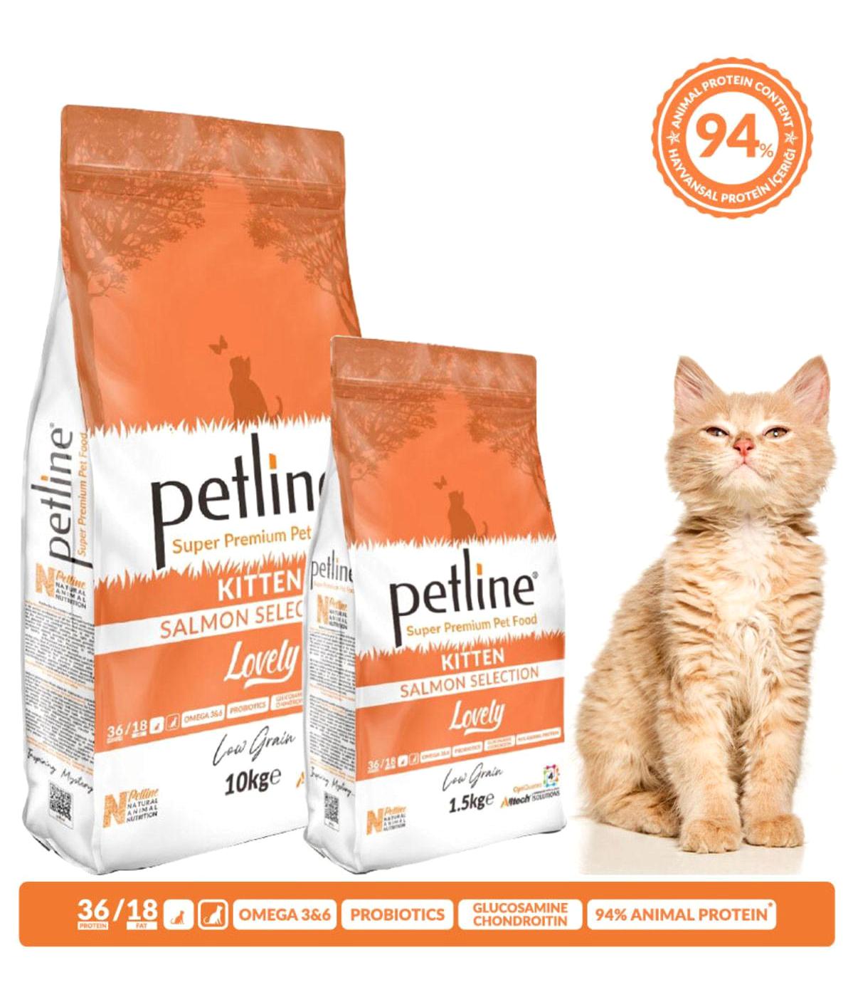 Petline Süper Premium Lovely Somonlu Yavru Kuru Kedi Maması 10 kg