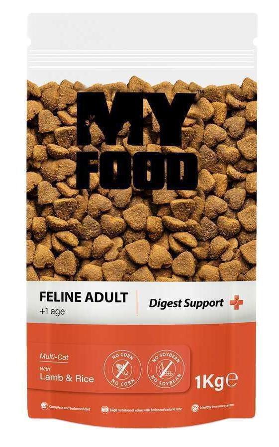 My Food Feline Adult Kuzu Pirinç Aromalı Yetişkin Kuru Kedi Maması 1 kg