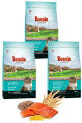 Bonnie Somonlu Yetişkin Kuru Kedi Maması 3x1.5 kg