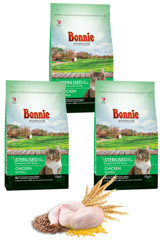 Bonnie Sterilised Tavuklu Yetişkin Kuru Kedi Maması 3x1.5 kg