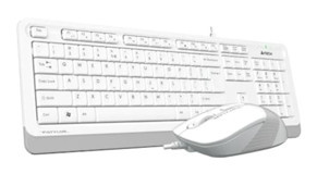 A4Tech F1010 USB Kablolu Q Klavye Mouse Seti Beyaz