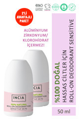 Incia Sensetive Skin Roll-On Kadın Deodorant 2x50 ml