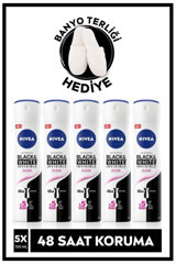 Nivea Black&White Invisible Clear Antiperspirant Sprey Kadın Deodorant 5x150 ml