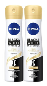 Nivea Black&White Insivible Ipeksi Pürüzsüzlük Sprey Kadın Deodorant 2x150 ml