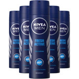 Nivea Fresh Active Sprey Erkek Deodorant 5x150 ml