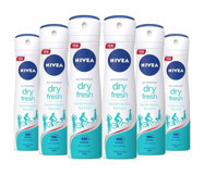 Nivea Dry Fresh Sprey Kadın Deodorant 6x150 ml