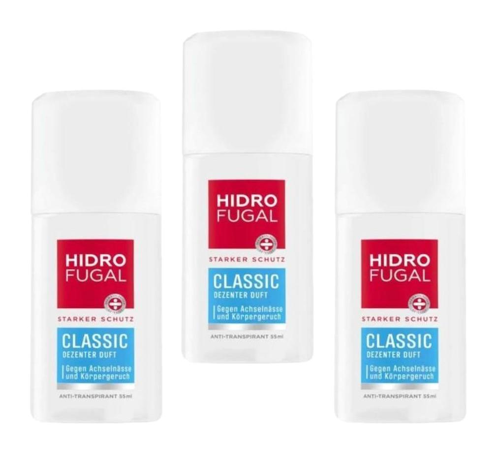 Hidro Fugal Classic Antiperspirant Roll-On Unisex Deodorant 3x55 ml
