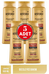 Restorex 7 Besleyici Yağ Canlandırıcı Parlaklık Verici Şampuan 5x500 ml