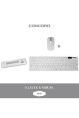 Concord Mw Beyaz Kablosuz Klavye Mouse Seti